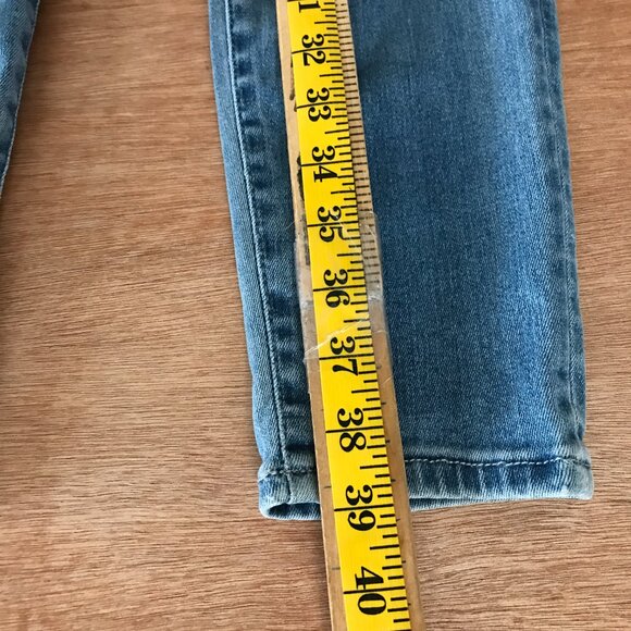 7 for all Mankind Portia Slim Jeans Women 27 Blue High Rise Button Fly Stretch - Picture 6 of 15